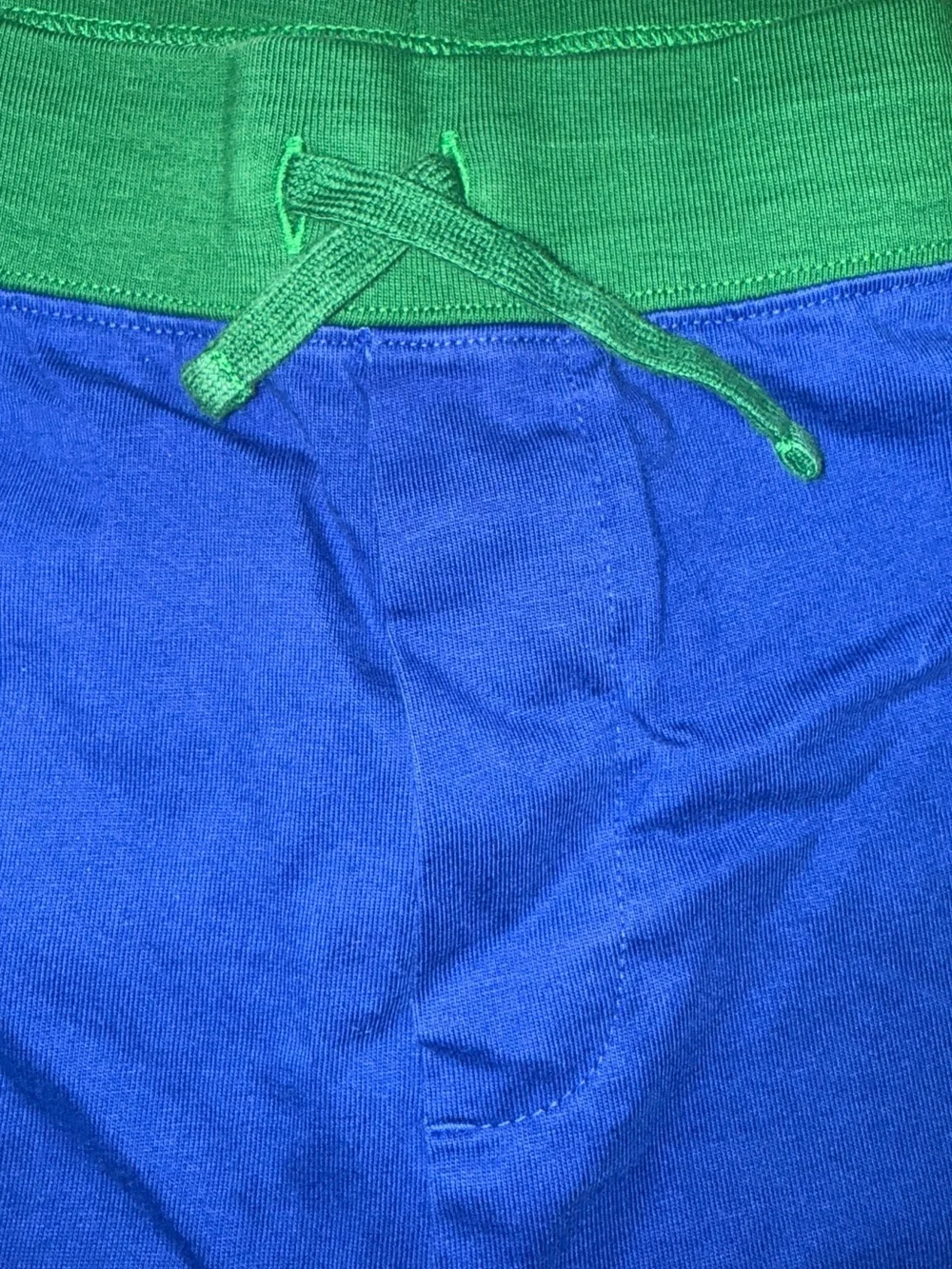 Ralph Lauren Royal Blue Tee & Short Set with Green Diagonal Stripes
